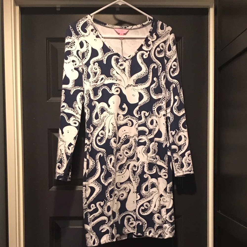 XS navy blue Lilly Pulitzer octopus dress